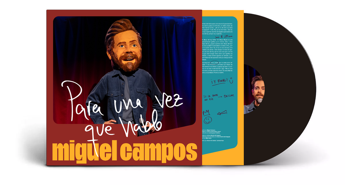 Vinilo de comedia: "Para una vez que hablo" de Miguel Campos